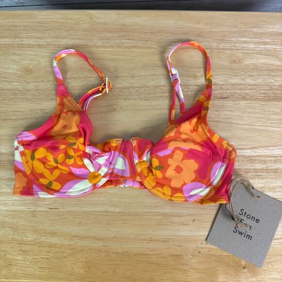 Stone Fox Swim Lei Lei Conch Bikini Top Size XS - Picture 2 of 6